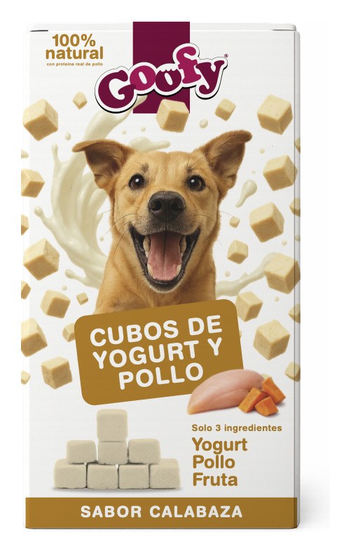 Goofy Cubos de Yogurt y Pollo — sabor Calabaza